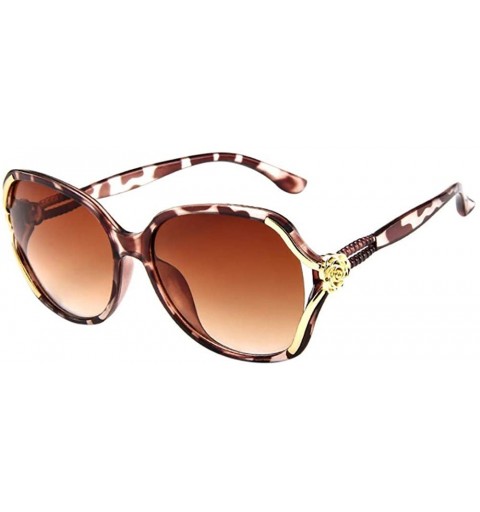 Square Mens Womens Rose Big Frame Retro Vintage Sunglasses Eyeglasses - B - CT18TIUWWSY $8.22