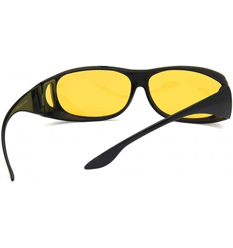 Rectangular Unisex Sunglasses Fashion Bright Black Yellow Drive Holiday Rectangle Polarized UV400 - Bright Black Yellow - C31...