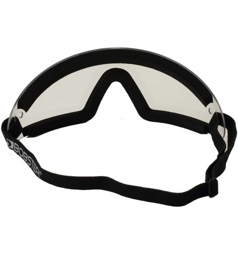 Goggle Wrap Around Sunglasses - Black Frame/Clear Lens - CS113Q4MMTB $17.35