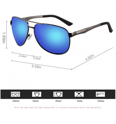 Premium Aluminum Classic Polarized Sunglasses Aviator Double Bridge ...