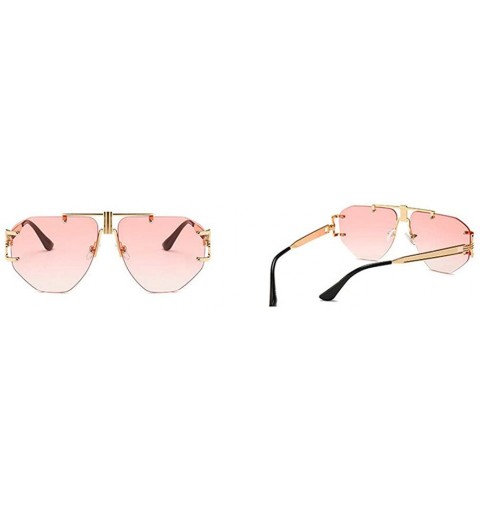 Butterfly Fashion New Cut Edge Big Frame Retro Punk Style Wind Unisex Sunglasses - Transparent Pink - CI18N6K3GS9 $12.25