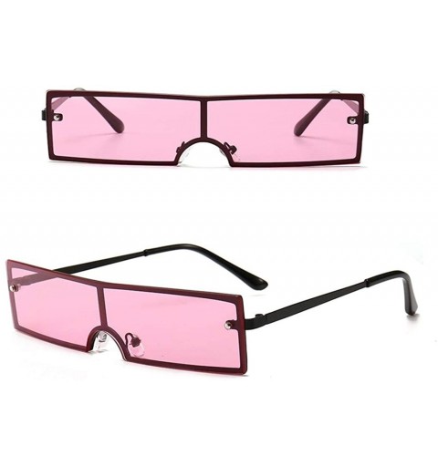 Square New Fashion Women Eyewear Casual Square Shape Sunglasses Sunglasses - Pink - CH199XIA88H $46.11