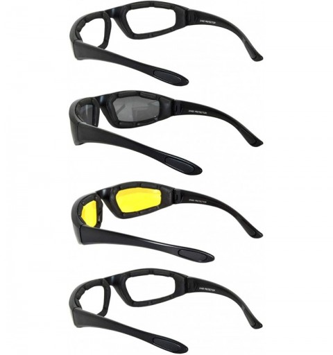 Goggle Riding Glasses - Clear Yellow Smoke (4 Pack) - CQ127HAQOYH $16.75