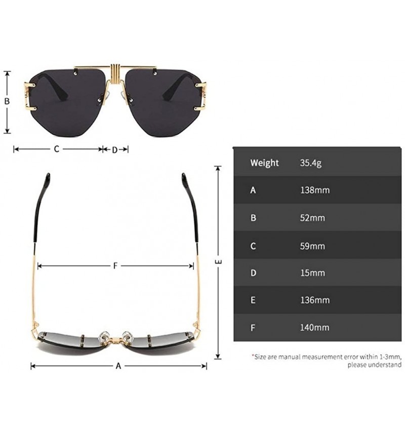 Fashion New Cut Edge Big Frame Retro Punk Style Wind Unisex Sunglasses ...