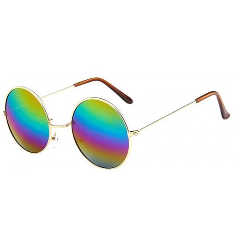 Sport Unisex Fashion Sport Outdoor Sunglasses Women Men Vintage Retro Glasses Driving Round Frame Eyewear - F - C818UR6ECTU $...