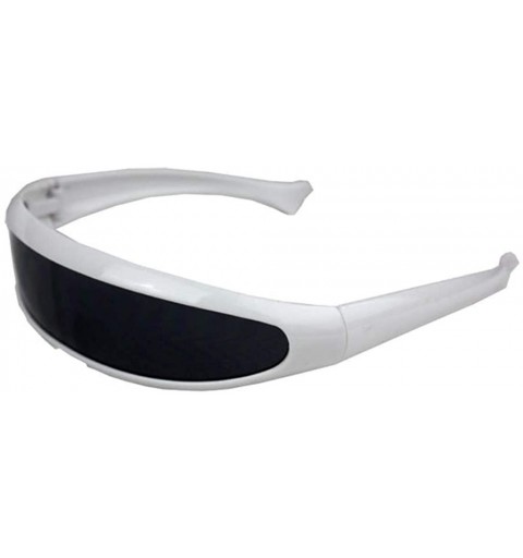 Rectangular Women Man Outdoor Fishtail Uni-lens Sunglasses-Riding Cycling Glasses Eyewear - E - CL18OZ7G0OM $17.96