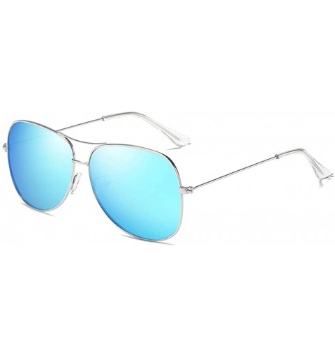 Square Sunglasses Polarized Antiglare Anti ultraviolet Travelling - Blue - CS18WKKO0WY $23.98