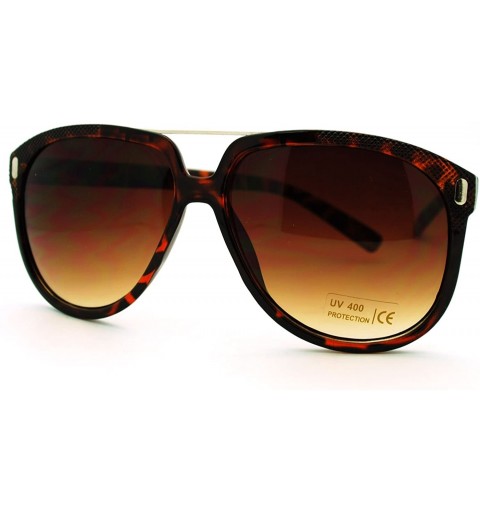 Aviator Retro Fashion Unisex Sunglasses Vintage Racer Aviators - Tortoise - C611L73AC71 $11.45