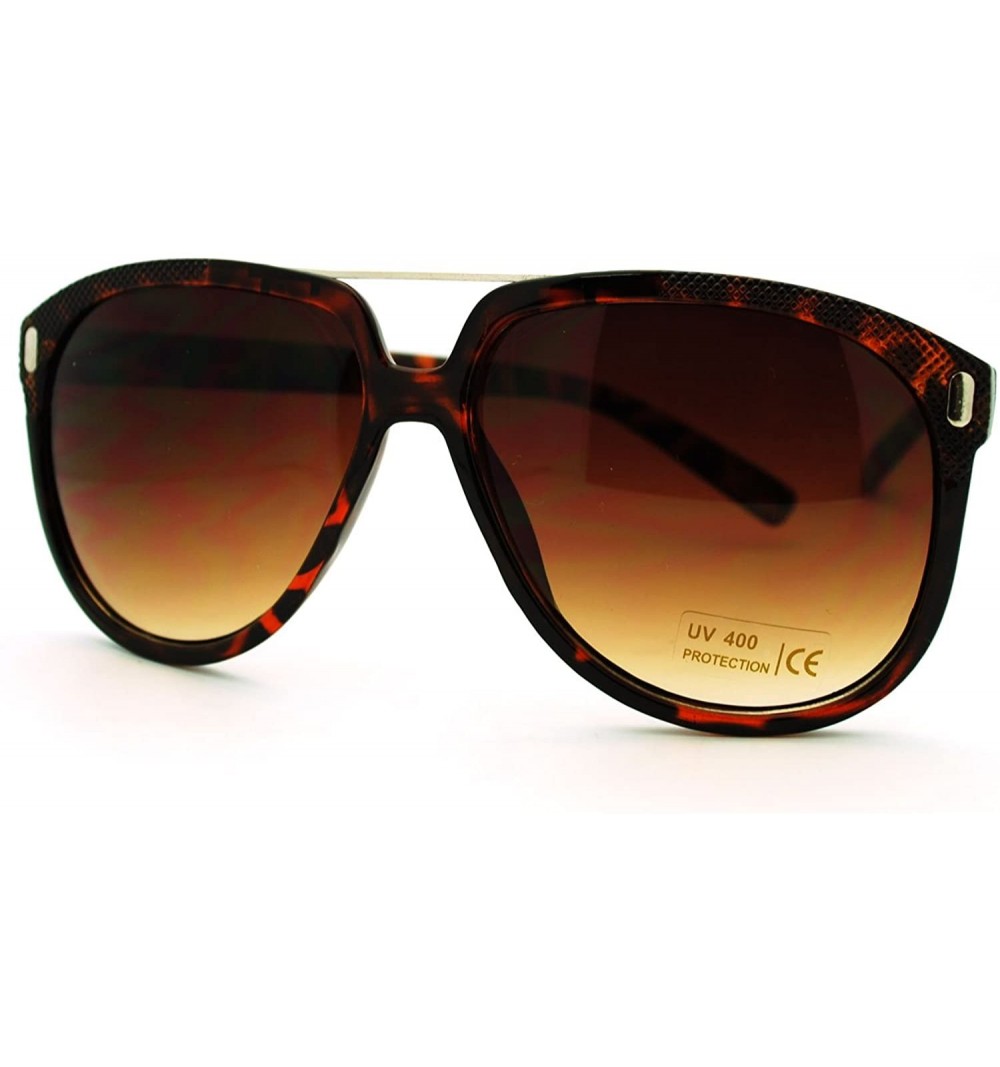 Aviator Retro Fashion Unisex Sunglasses Vintage Racer Aviators - Tortoise - C611L73AC71 $11.45