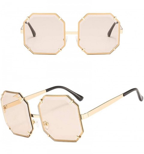 Square Eyewear Retro Square Sunglasses Trend Sunglasses Men And Women Gradient Sunglasses UV400 - C5 - CF18TZZCC63 $18.21
