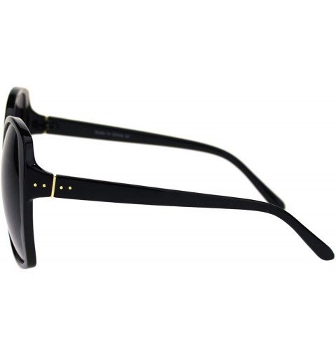 Oversized Womens Mod Oversize Minimal Chic Diva Butterfly Sunglasses - Black Smoke - CP18ORAWQKK $11.40