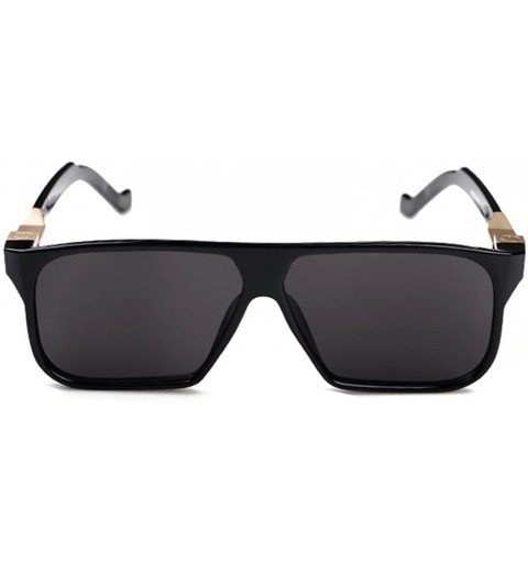 Round Cool Big Frame Mirror Color Lens Hollywood Stars Favorite Sunglasses - Black/Black - CE1219BE731 $19.94