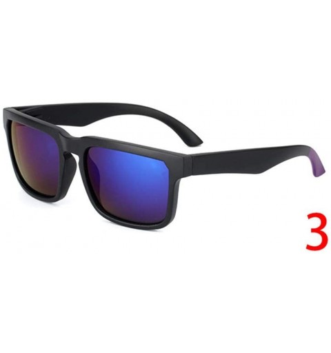 Square Vintage Sunglasses Men Reflective Mirror Sun Glasses Women Retro Square Driving Eyewear - 3 - CW194O0SC6U $24.48