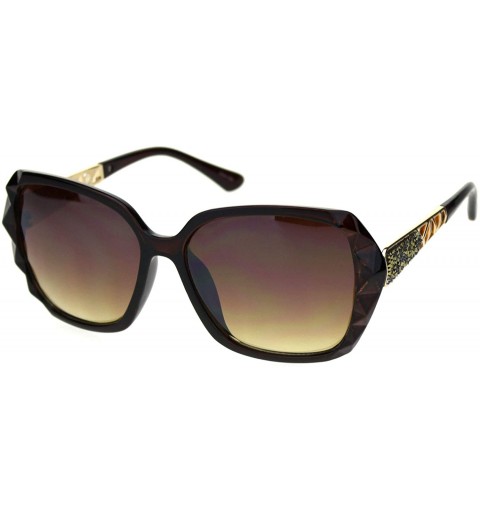 Butterfly Womens Sugar Rock Candy Metal Glitter Butterfly Sunglasses - Brown Gold Brown - CS18S4CYQE5 $11.95