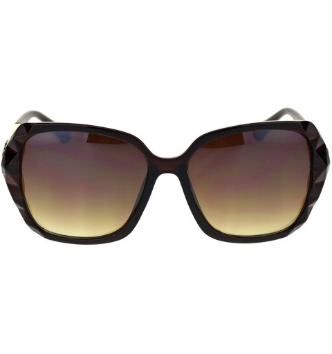 Butterfly Womens Sugar Rock Candy Metal Glitter Butterfly Sunglasses - Brown Gold Brown - CS18S4CYQE5 $11.95