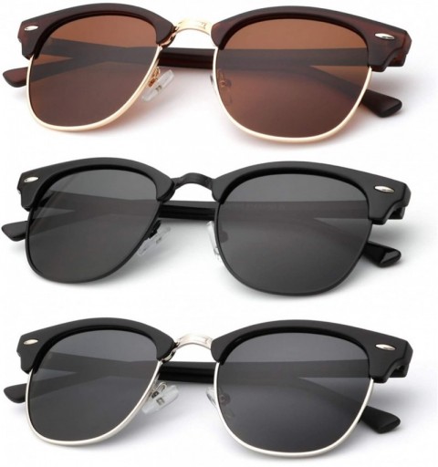 Round Unisex Polarized Retro Classic Trendy Stylish Sunglasses for Men Women Driving Sun glasses 100% UV Blocking - C518Y97ND...
