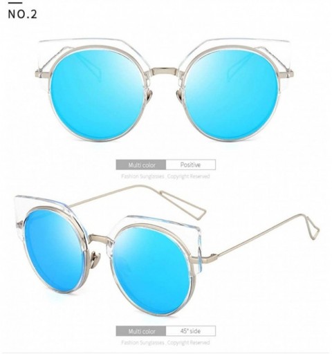 Rimless Polarized Sunglasses Street Style Fashion Round Frame Sunglasses Women - CX18XD65UHG $34.29