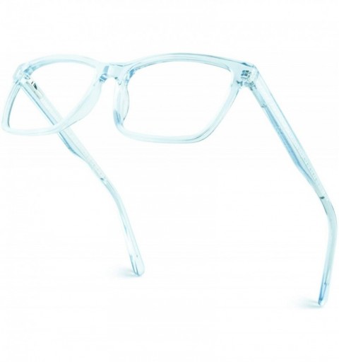 Wayfarer Clear Lens Glasses For Men Women Fashion Non-Prescription Nerd Eyeglasses Acetate Square Frame PG05 - 1 Blue - CU18A...