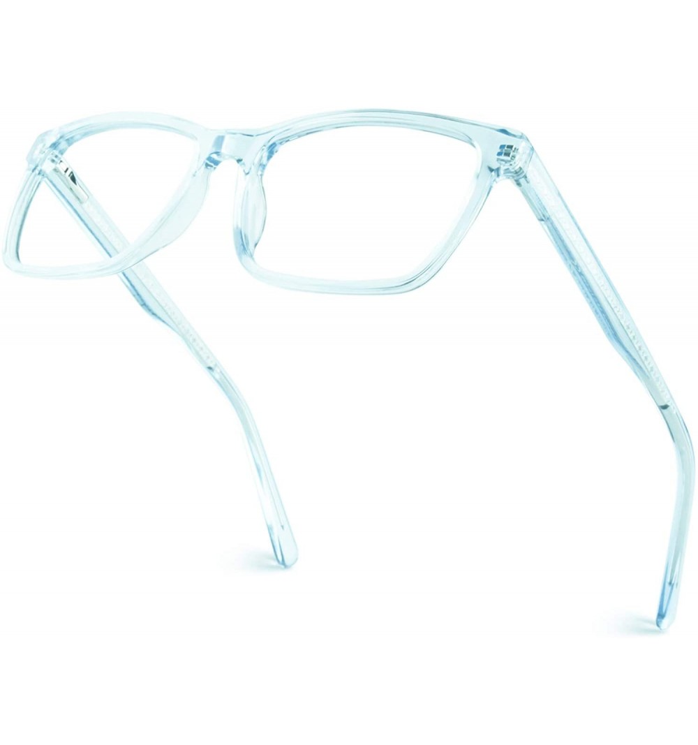 Wayfarer Clear Lens Glasses For Men Women Fashion Non-Prescription Nerd Eyeglasses Acetate Square Frame PG05 - 1 Blue - CU18A...