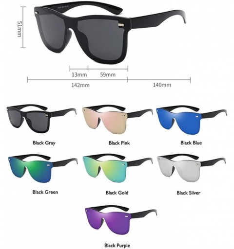Oval Vintage Sunglasses Men 2019 RimlSquare Fashion Brand Woman Luxury Oculos De Sol Feminino - Black Gray - CA197A2LYRT $18.36