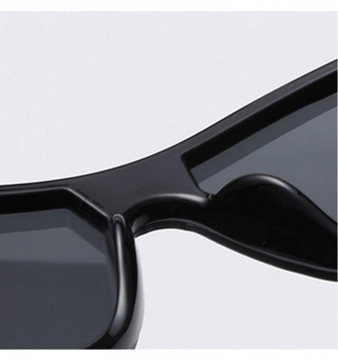Oval Vintage Sunglasses Men 2019 RimlSquare Fashion Brand Woman Luxury Oculos De Sol Feminino - Black Gray - CA197A2LYRT $18.36