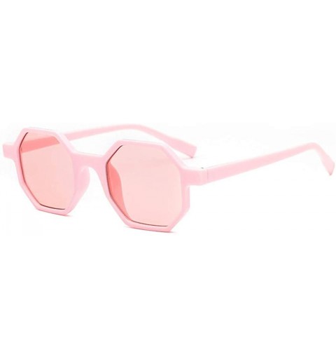 Goggle Fashionable Pink Sunglasses Irregular Polymorphic Sunglasses Street Snap Joker Octagon Glasses - C818TLNOE02 $10.19