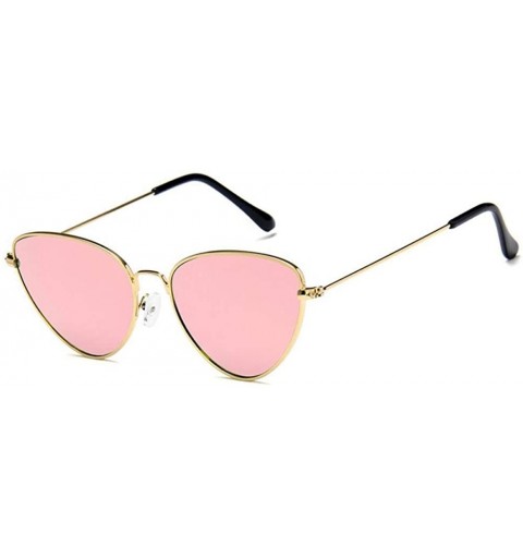 Cat Eye 2019 Cat Eye Fashion Sunglasses Women Brand Design Mirror Flat Metal Frame 1 - 7 - CV18XE0E3UW $8.09
