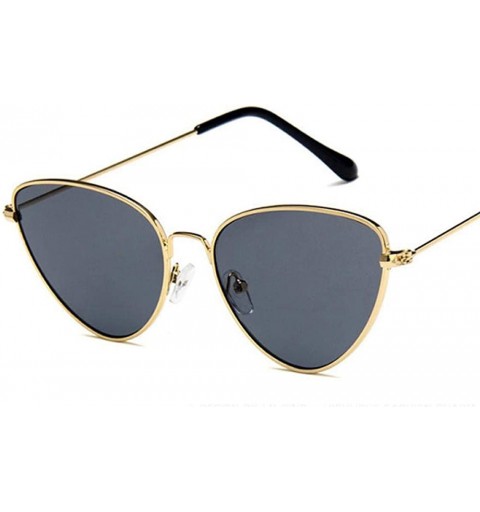 Cat Eye 2019 Cat Eye Fashion Sunglasses Women Brand Design Mirror Flat Metal Frame 1 - 7 - CV18XE0E3UW $8.09