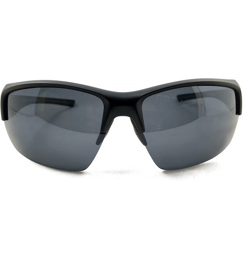 Rimless TR90 Lightweight Polarized Sunglasses - Outdoor - Sports - Cycling for Men and Women - Matte Black - CR18EXIEDCS $15.58