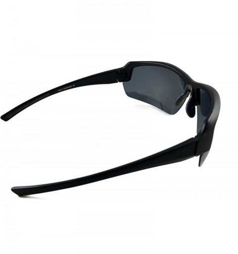 Rimless TR90 Lightweight Polarized Sunglasses - Outdoor - Sports - Cycling for Men and Women - Matte Black - CR18EXIEDCS $15.58