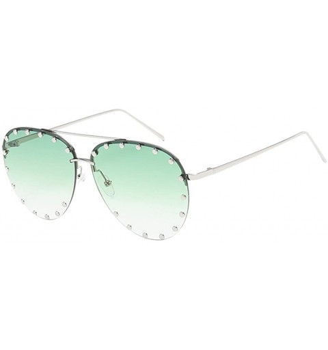 Sport Oversized Sunglasses for Men Women UV Protection for Driving Traveling - Green - C718DM3TT6T $28.29