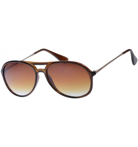 Aviator Ultra Light Weight Sport Aviator Sunglasses UV400 - Brown - CI12E3FSXH1 $8.16