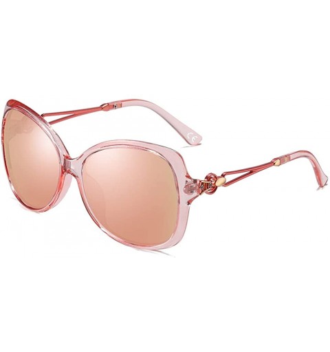 Cat Eye Luxury Women Polarized Sunglasses Retro Eyewear Oversized Goggles Eyeglasses - Pink Frame Pink Lens - C2196IKSS08 $9.53