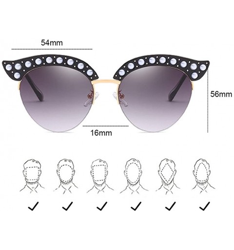 Sport Candy Color Half-frame Style Eyewear Sunglasses for Women Cat Eyes with Case - Purple - CK18DMN03QO $30.73