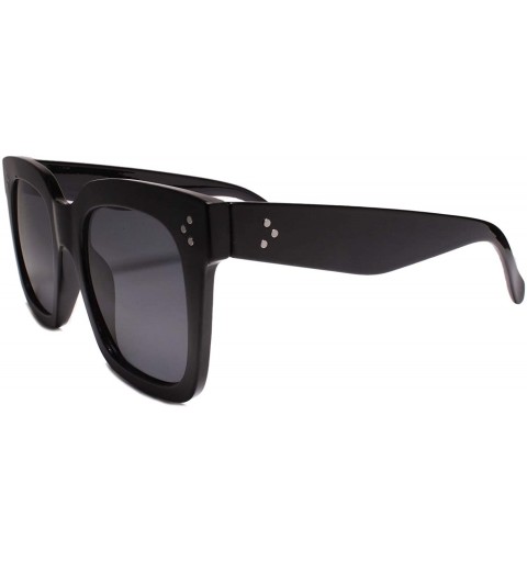 Oversized Oversize Retro Style Swag Hip Hop Rapper Fresh Dope Sunglasses Thick Frame - Black - C518Z0D7M48 $9.40