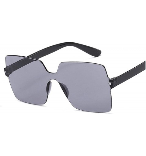 Rimless Fashion Sunglasses Women Ladies Red Yellow Square Sun Glasses Female Driving Shades UV400 Feminino - Black Gray - C41...