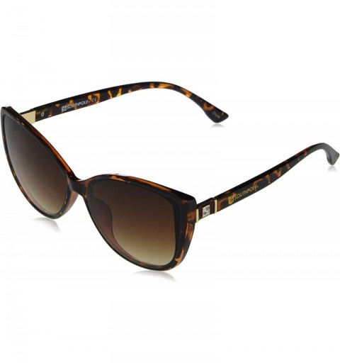 Shield Women's 1037SP Cat-Eye Sunglasses with Rhinestone Crystal Accent & 100% UV Protection - 55 mm - Tortoise - CJ193YZ8Z77...