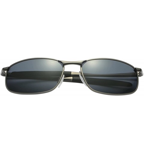Sport Polarized Sunglasses for Men- 8-base Curve Wrap Metal Frame for Fishing Sporting Driving with Sunglasses Case - CG17YQD...