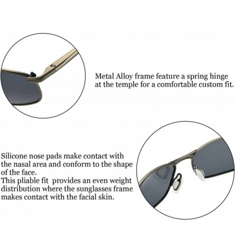Sport Polarized Sunglasses for Men- 8-base Curve Wrap Metal Frame for Fishing Sporting Driving with Sunglasses Case - CG17YQD...