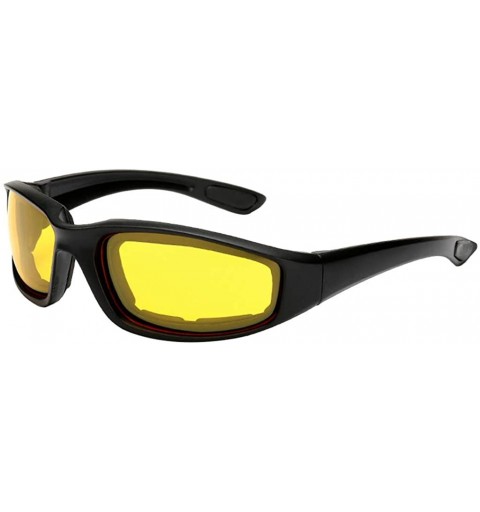 Sport Sunglasses Anti Glare Polarized Glasses Driving - Yellow - CI18TMDEHX0 $12.18