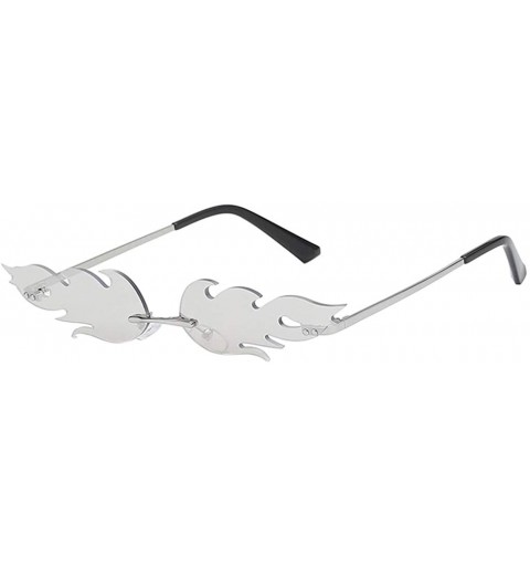 Rimless Fashion Irregular Sunglasses Protection - B - CU19648RUD6 $9.17