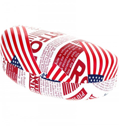 Oversized Womens USA Flag Newsprint Pattern Large Clam Shell Sunglasses - Red - C812JPB7Z6X $22.88