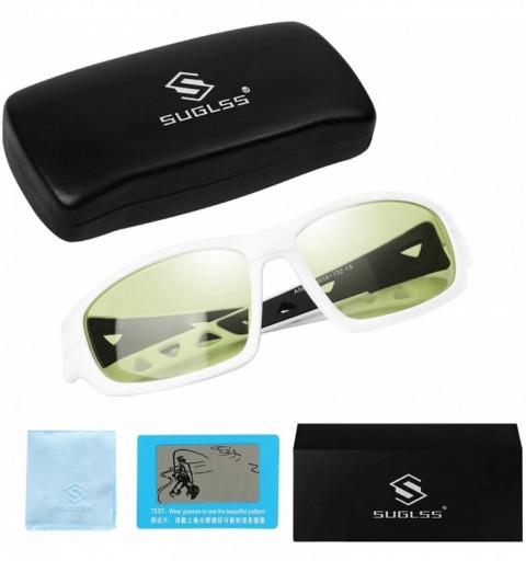 Rimless Mens Polarized Photochromic Sports Sunglasses Cycling Sun Glasses Eyewear - White Black 2 - CP18YRKM0NR $25.67