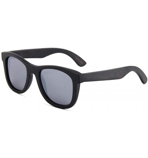 Aviator Polarized Full Bamboo Sunglasses True Film Bamboo Fashion Sunglasses Bamboo Glasses - CT18X022AH5 $55.51