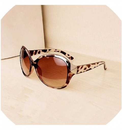 Oversized Women Sunglasses Luxury Summer Sun Glasses Women's Vintage Sunglass Goggles Eyeglasses - Leopard - CY18W8UX600 $21.28