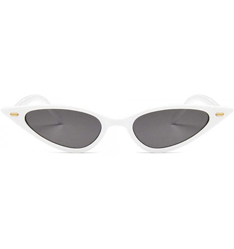 Aviator Women Vintage Cat Eye Sunglasses Brand Designer Triangle Ladies Retro Leopard - White - C918YLYNODL $20.40