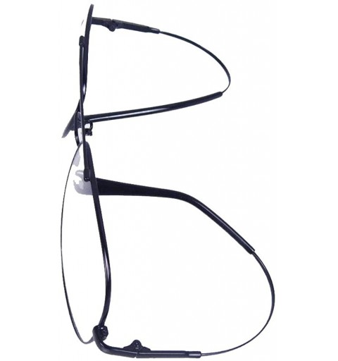Aviator Pilot Full-flex Memory Titanium Optical Eyeglasses Frame - Large Black - CJ18N7D99ZR $16.14