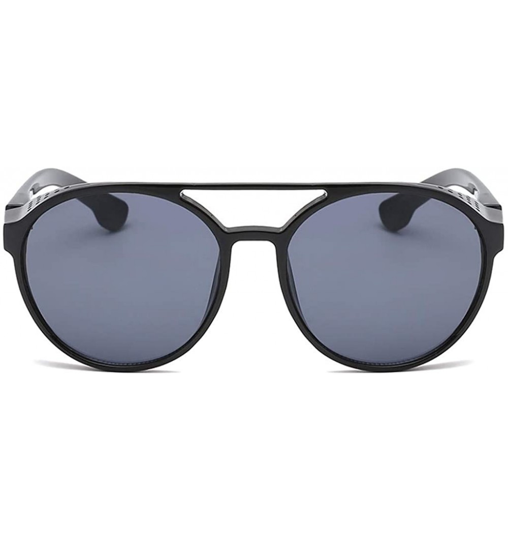 Sport Glasses for Men-Vintage Eye Sunglasses Retro Eyewear Fashion Radiation Protection - 4332bk - CQ18ROYOE5D $9.47