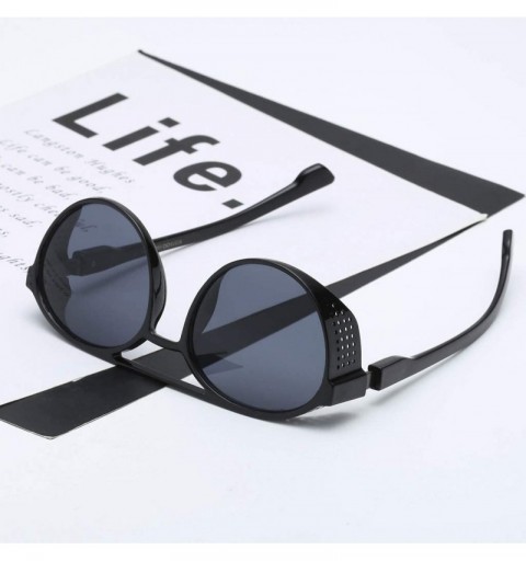Sport Glasses for Men-Vintage Eye Sunglasses Retro Eyewear Fashion Radiation Protection - 4332bk - CQ18ROYOE5D $9.47