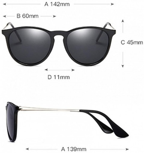 Round Luxury Polarized Sunglasses Women Men Gold Rose Mirror Sun Glasses Vintage Shades UV400 Oculos Lunette - Leopard - C319...